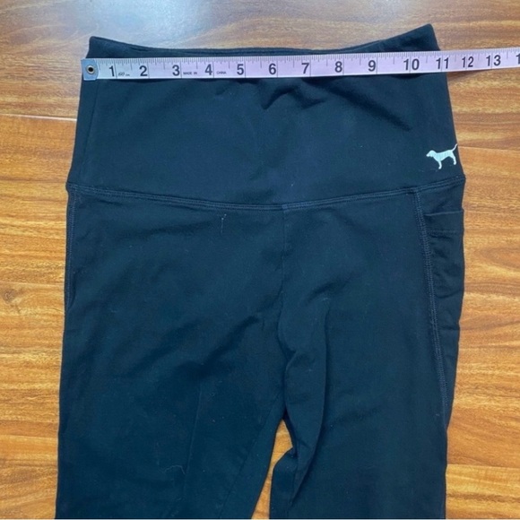 Pink Victoria's Secret Yoga Womens Black Soft High Waist Cutout Leggings Size XS - Picture 13 of 16